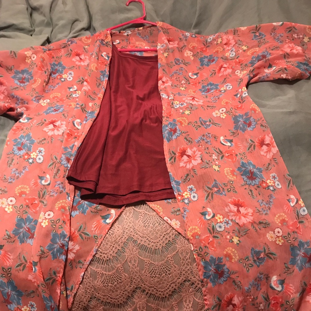Kimono and tank